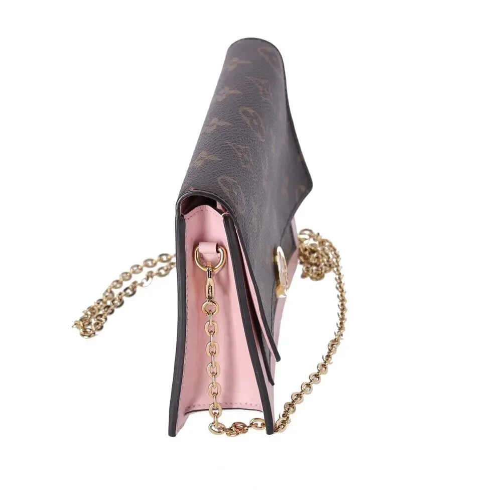 Louis Vuitton Monogram Flore Chain Wallet Crossbody Rose Ballerine Pink - Picture 6 of 11